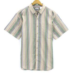 Vintage Key Elements Men's Multicolor Retro Button Down Short Sleeve Shirt Sz XL